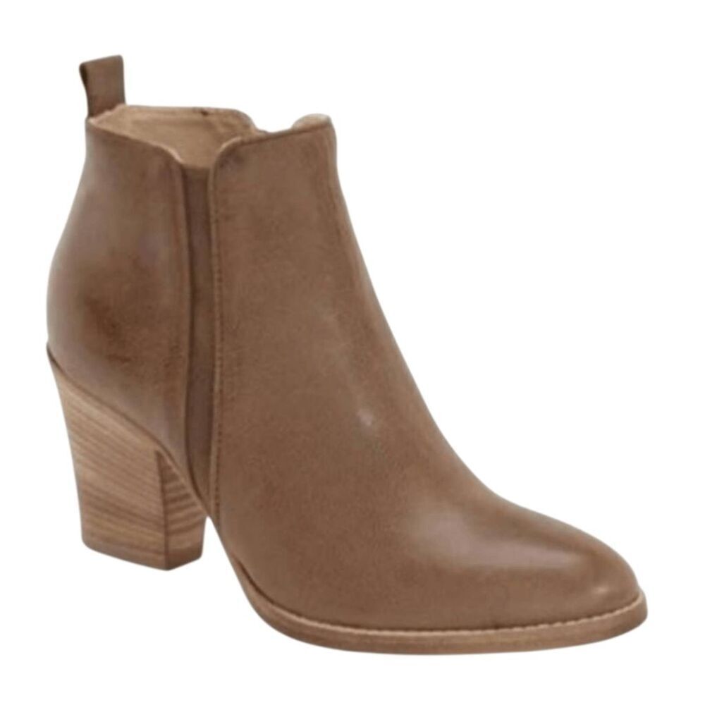AQUATALIA Fiddle Brown Leather Ankle Boot Size 7.5